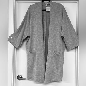 DONNI women’s Light Gray Cape Jacket cardigan large